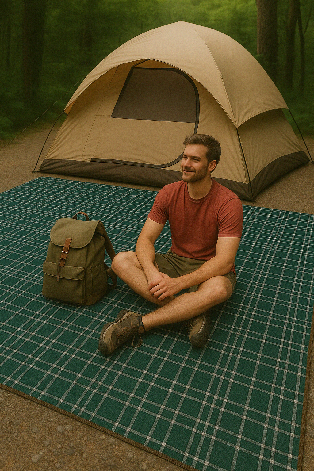 Hurley Olive Combo Design 60"X90" Acrylic Camp Blanket