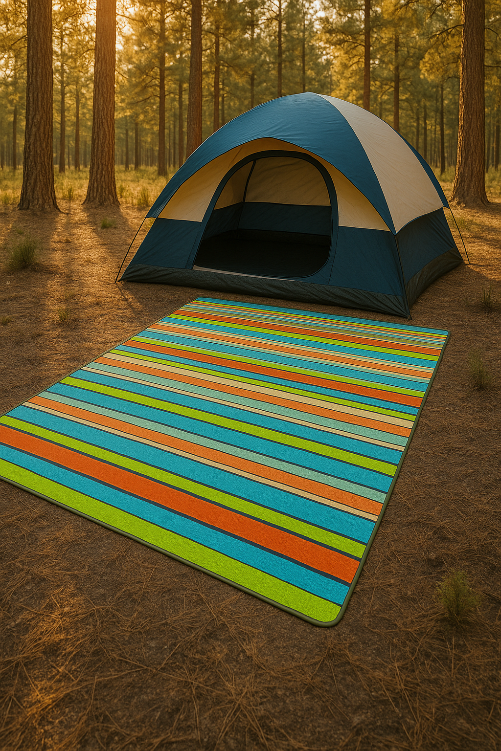 Hurley Multi Colour Strip Design 60"X90" Acrylic Camp Blanket