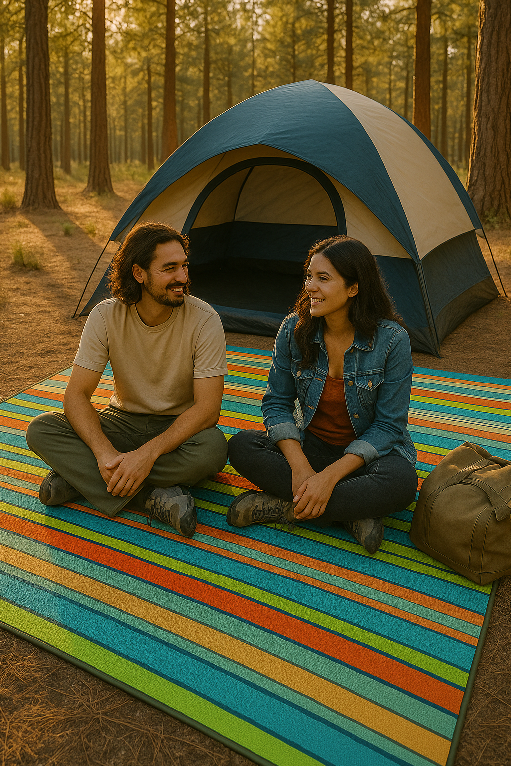 Hurley Multi Colour Strip Design 60"X90" Acrylic Camp Blanket