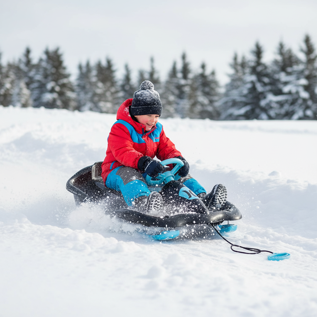 Hurley Kids Steerable Snow Sled - Blue(1700011B)