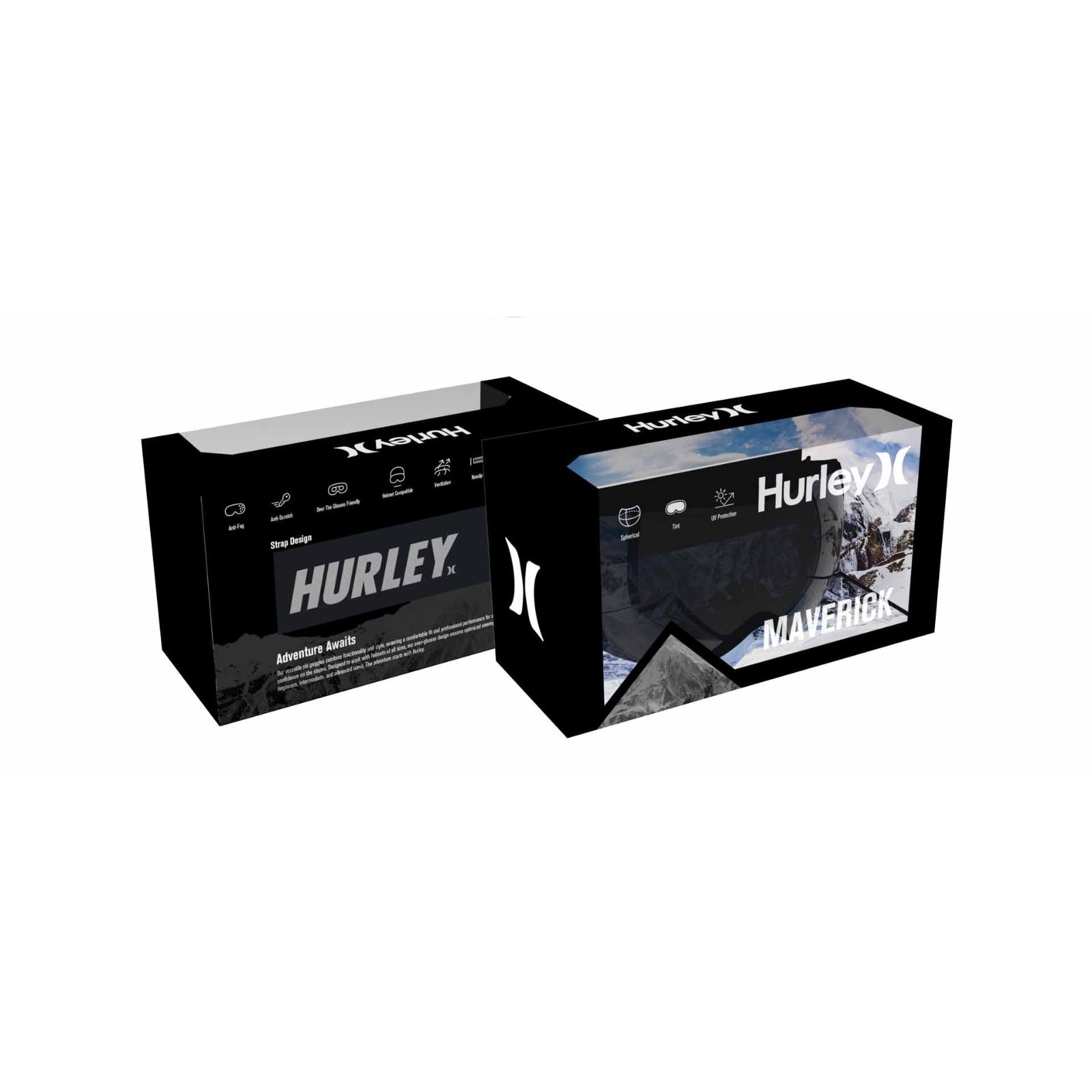 Hurley MAVERICK Mirrored Adult Snowboard & Ski Goggles 190102