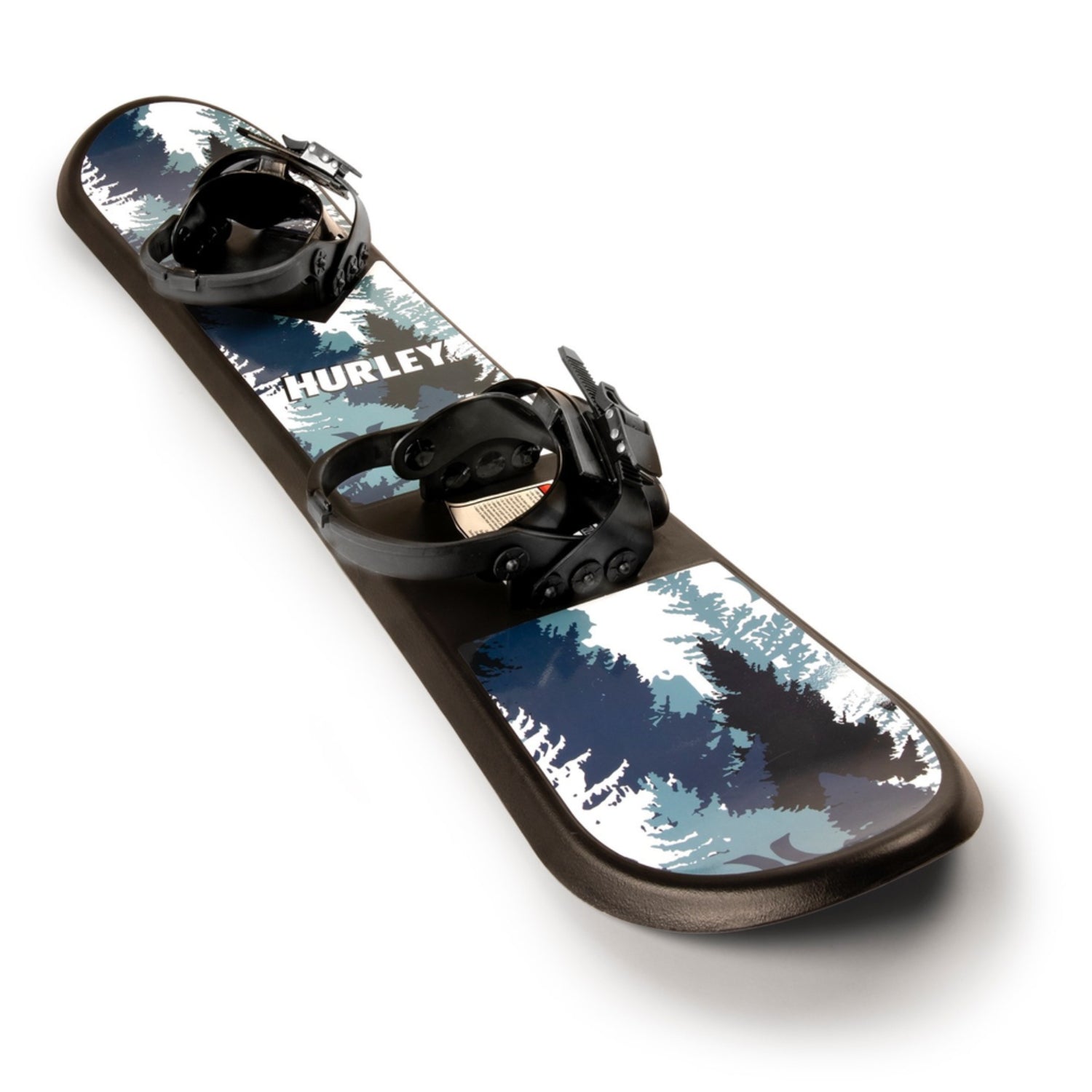Hurley 48" Printed Beginner Snowboard with Premium Bindings Blue Mountain