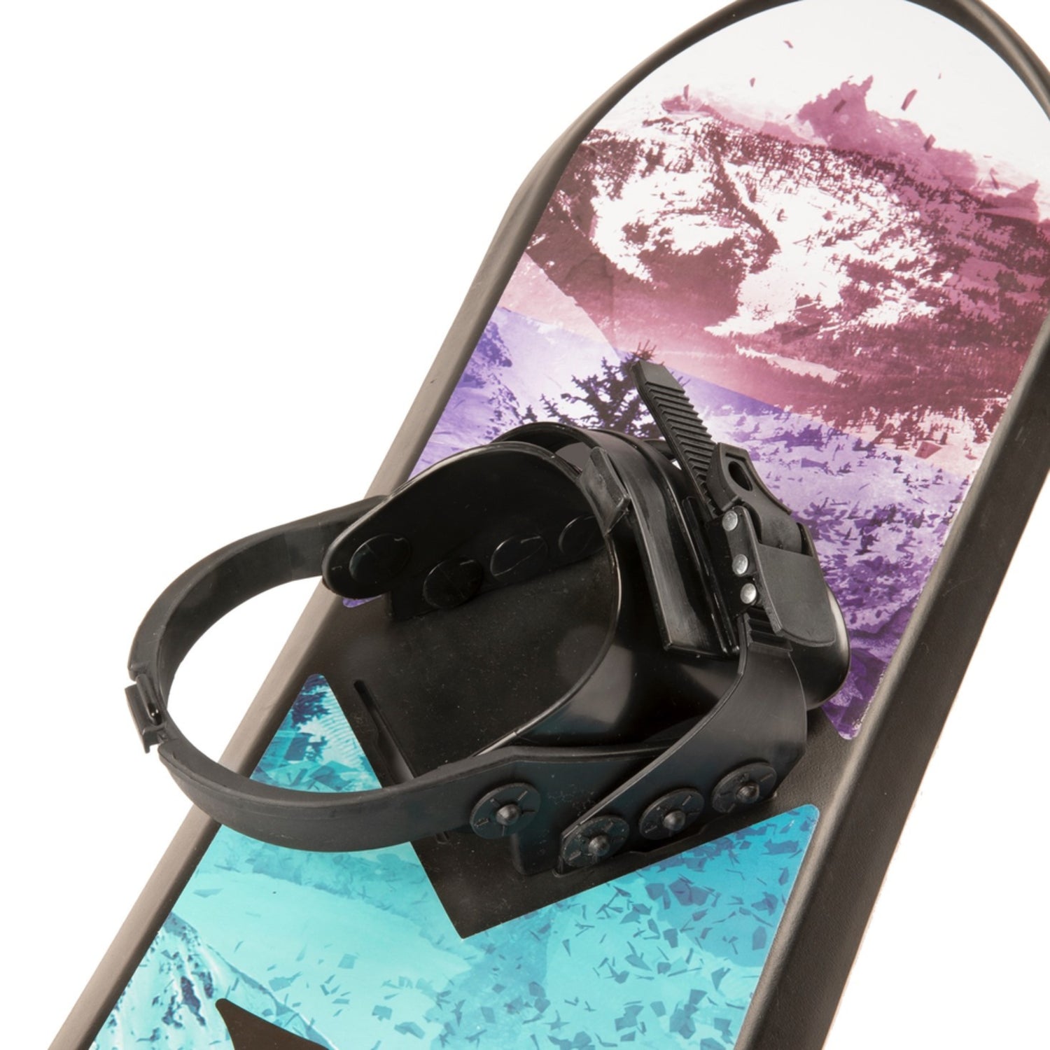 Hurley 48" Printed Beginner Snowboard with Premium Bindings Blue Mountain