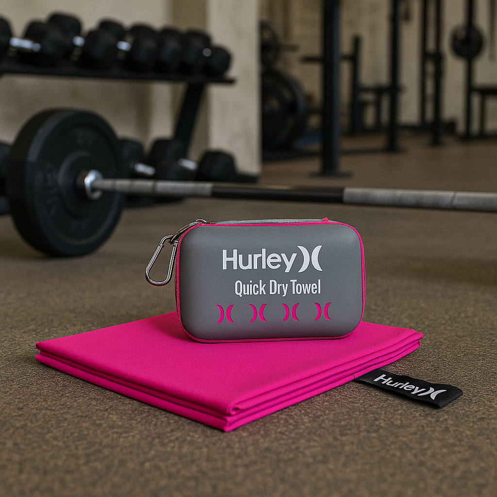 Hurley Candy Pop 20X40 Solid Microfiber Towel And Case