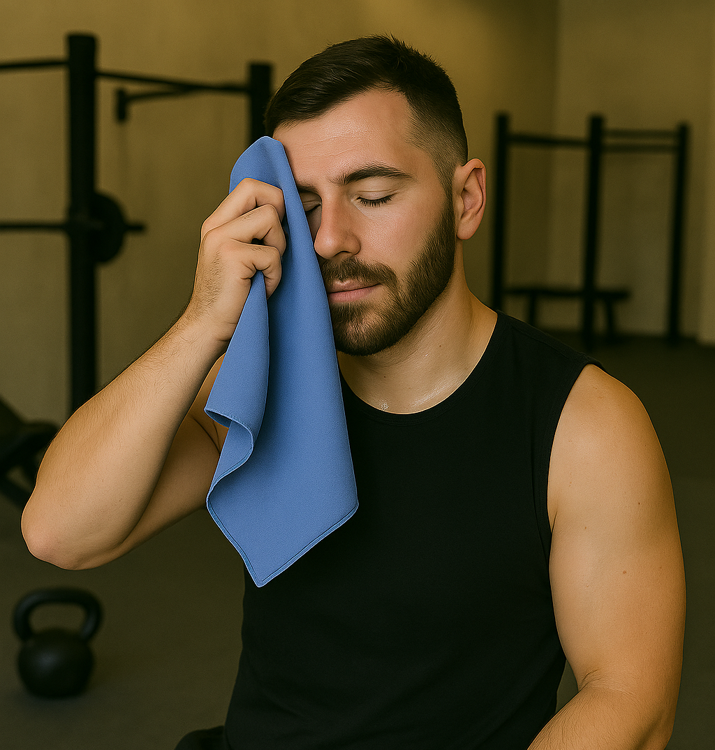 Hurley Twilight Blue 30X60 Solid Microfiber Towel And Case