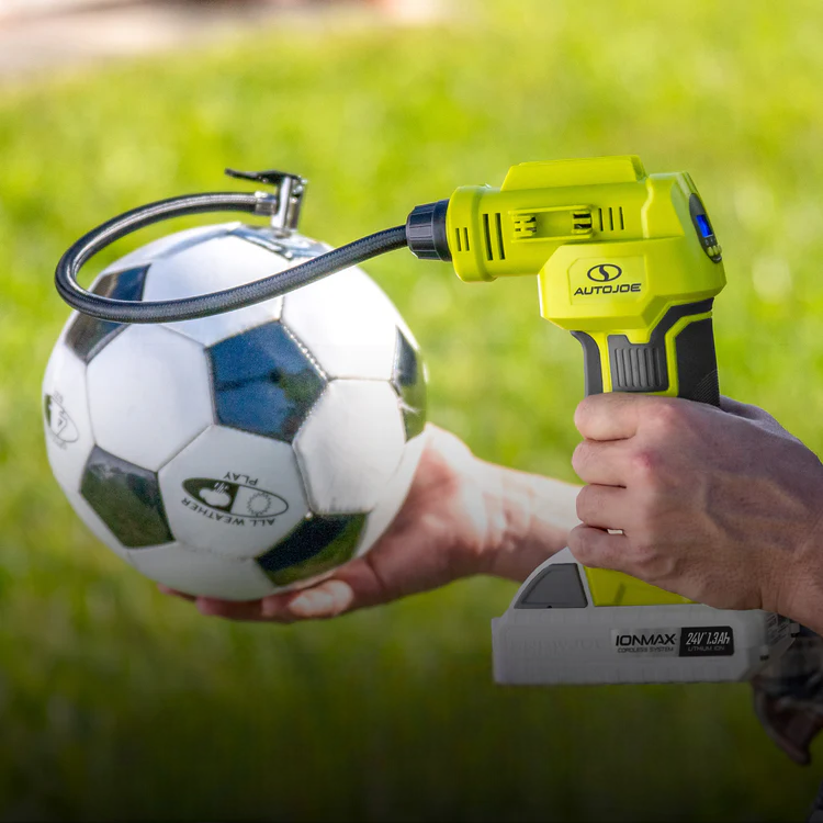 24V iON+ Cordless Tire Inflator & Air Compressor, 1.3Ah with Storage Bag