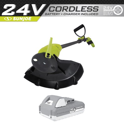 SunJoe 24V iON+ 10-Inch Cordless 2.0-Ah Stringless Blade Cutter Grass Trimmer