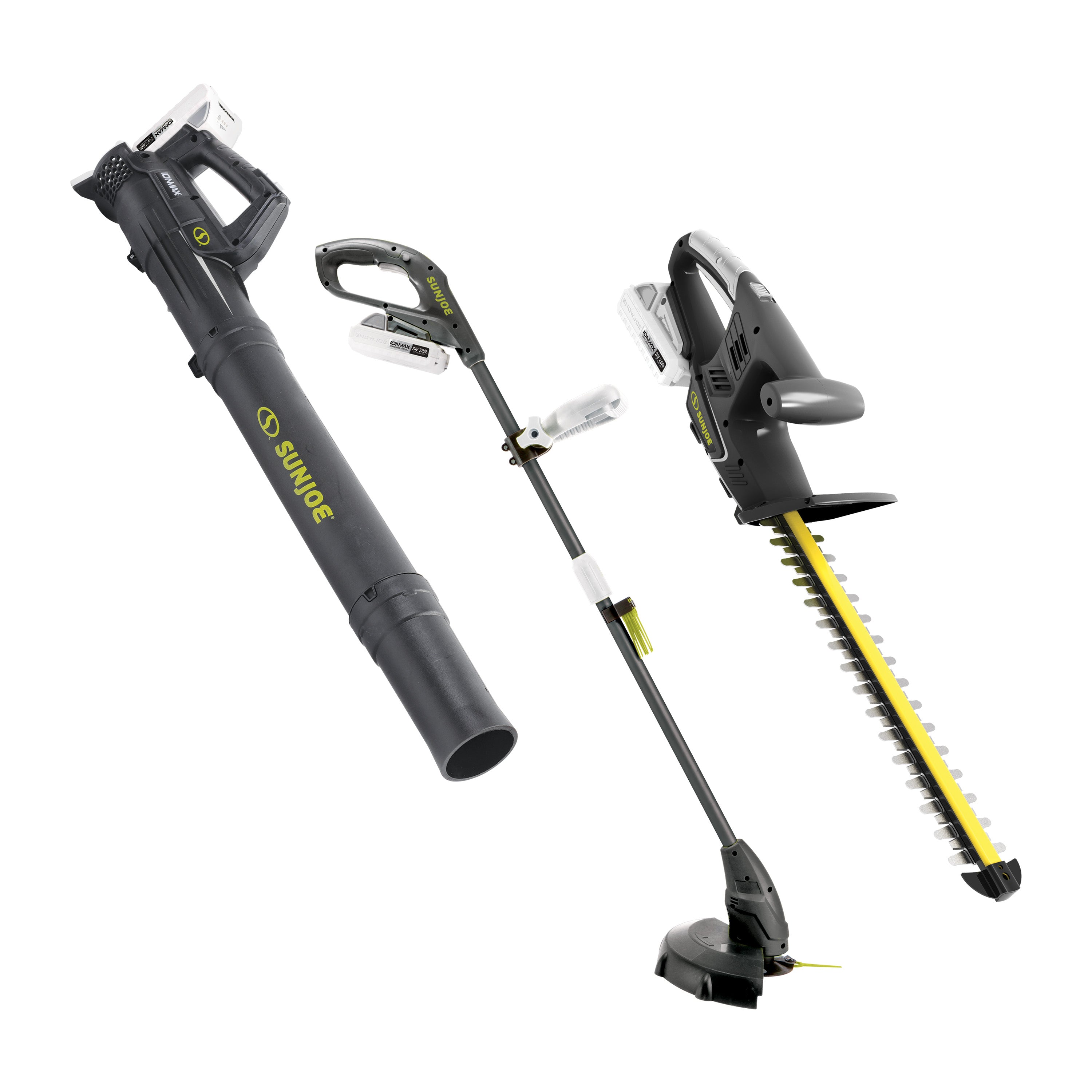 24V 3-Tool Garden Combo Kit with 2×2.0Ah Batteries & Dual-Port Rapid Charger