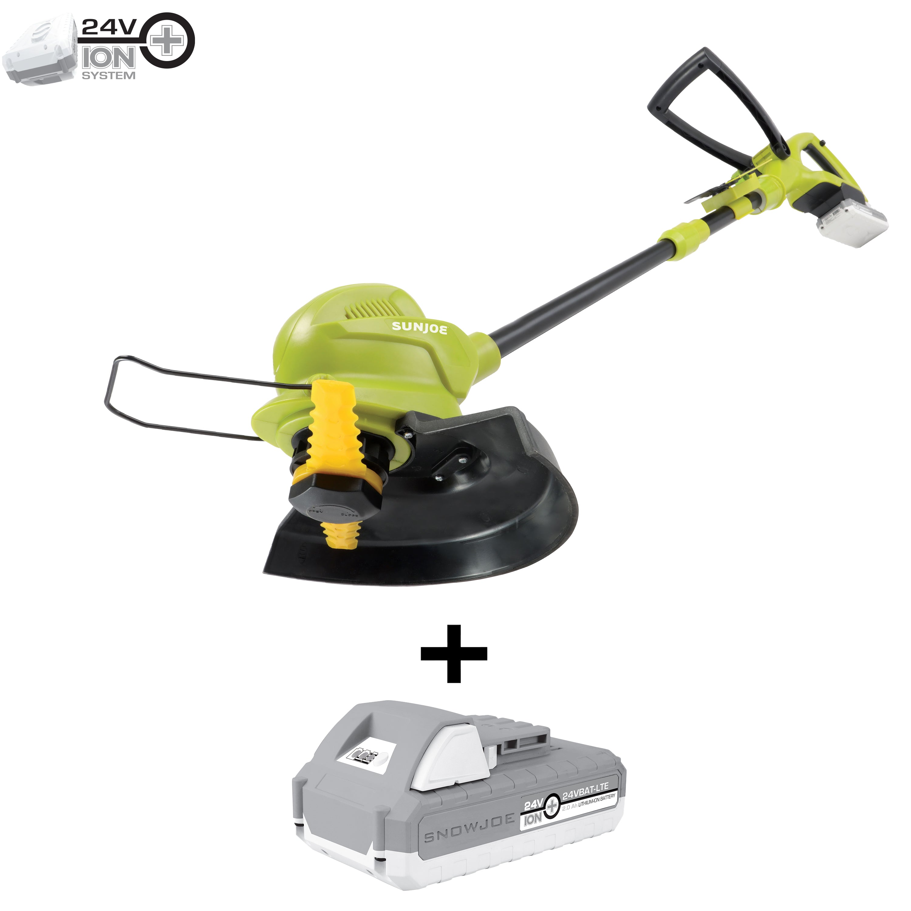 Sun Joe 24V iON+ 10-in. 2.0Ah Cordless SharperBlade Stringless Lawn Trimmer