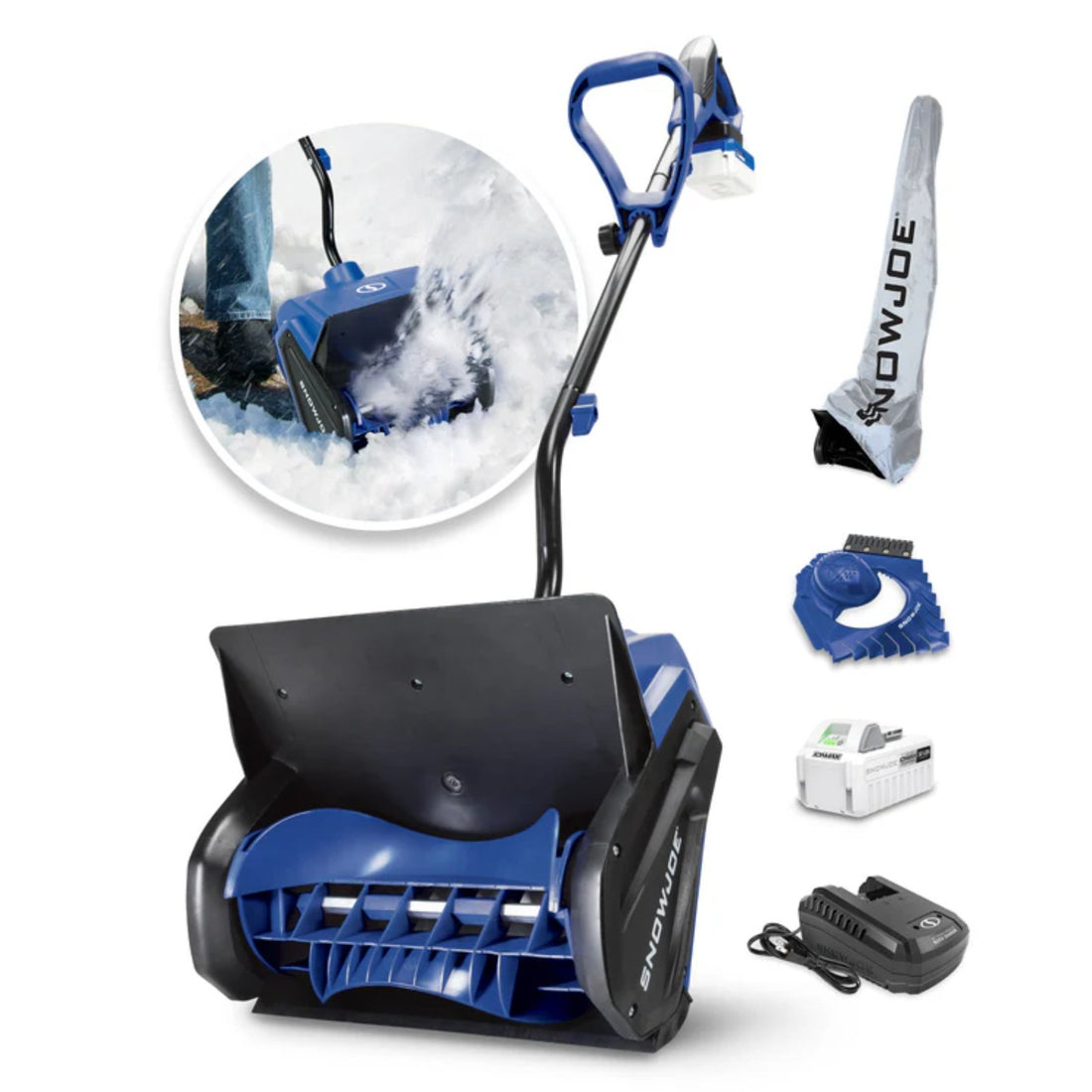 Snow Joe 24V 13-Inch Cordless Snow Shovel Kit | Includes 4.0-Ah Battery & Quick Charger