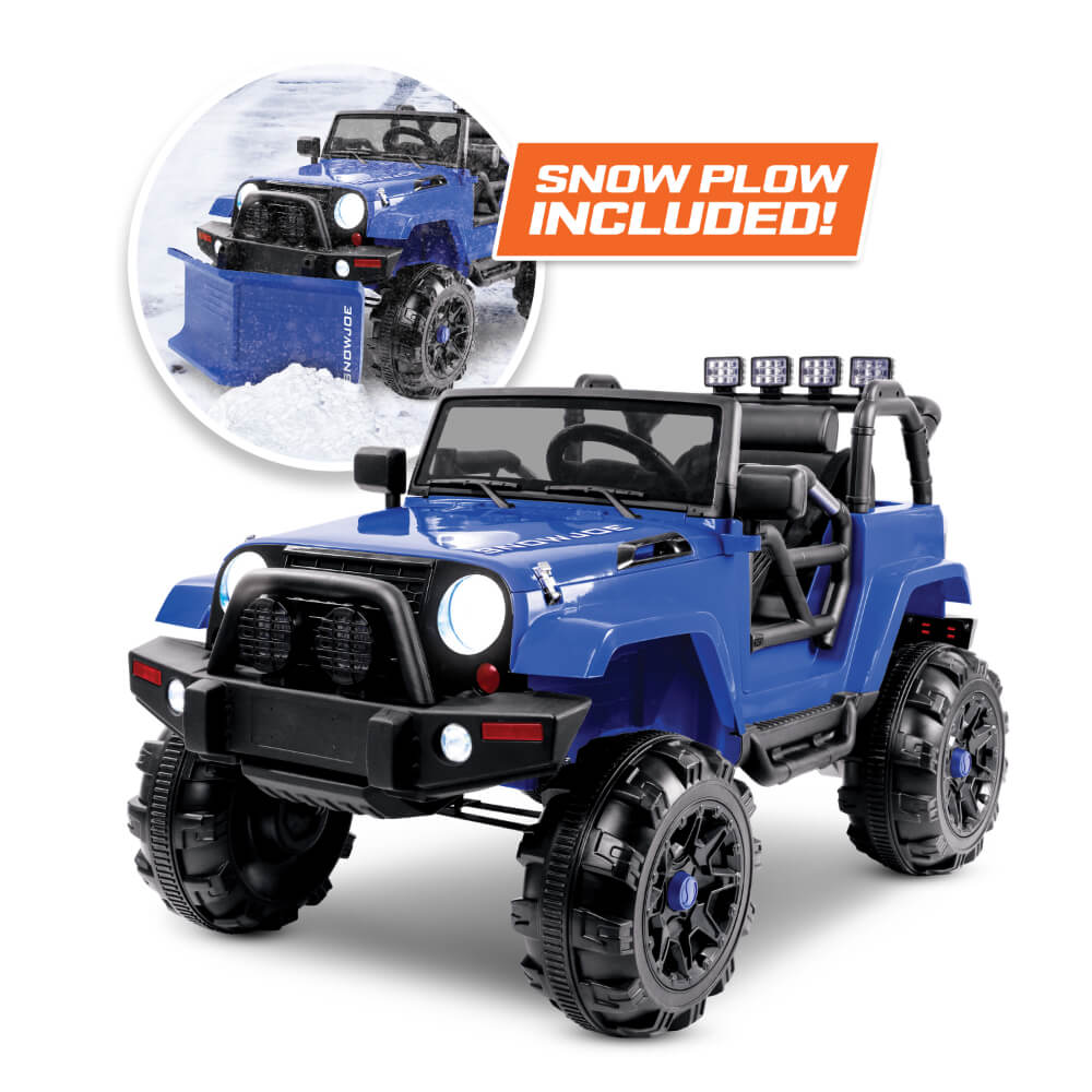 Sun Joe 24-V Hot Swap Battery Powered Ride on Truck & Plow w/Parental Remote