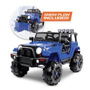 Sun Joe 24-V Hot Swap Battery Powered Ride on Truck & Plow w/Parental Remote