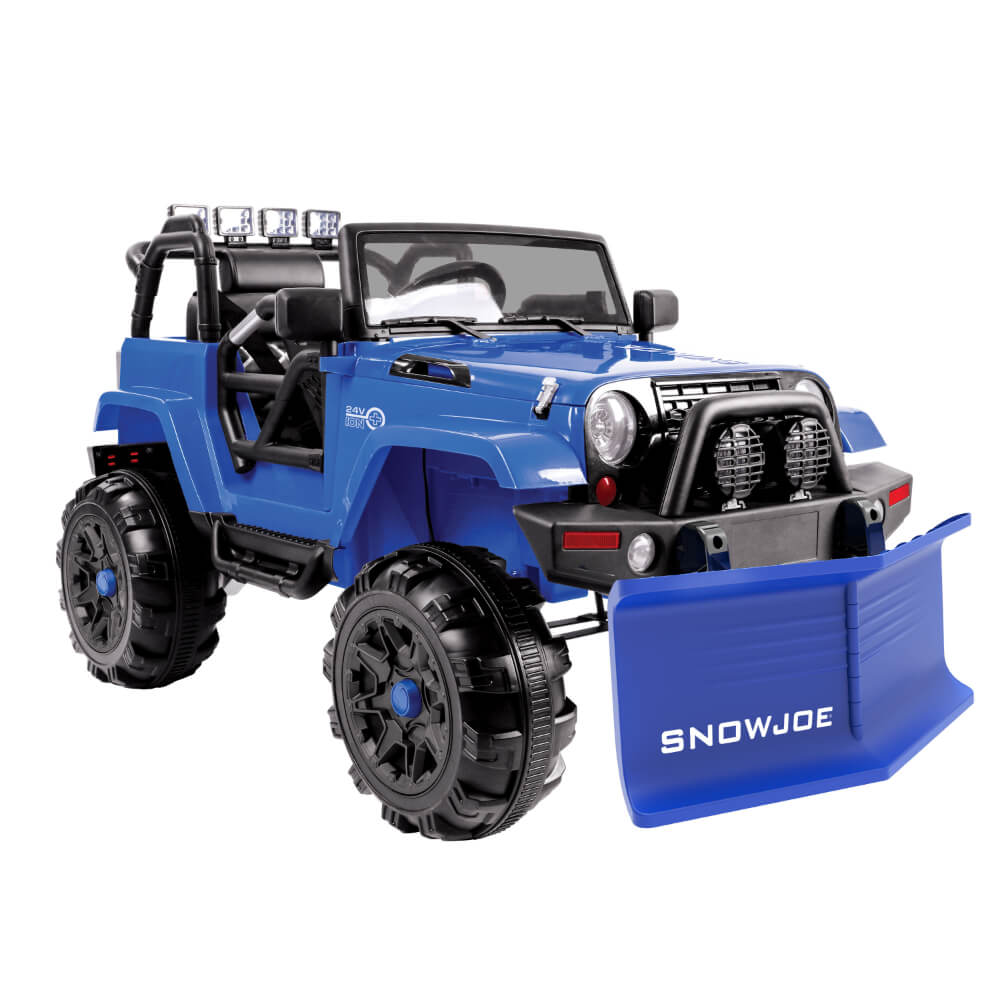 Sun Joe 24-V Hot Swap Battery Powered Ride on Truck & Plow w/Parental Remote