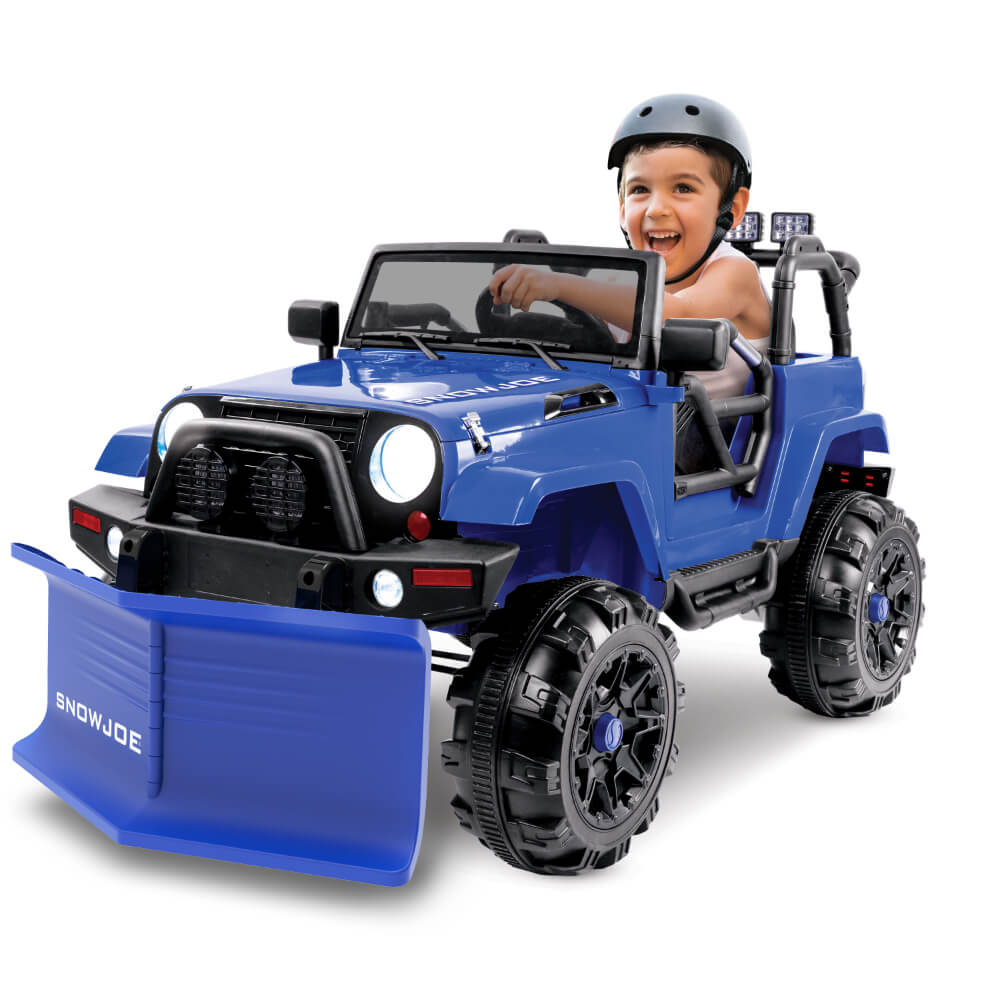 Sun Joe 24-V Hot Swap Battery Powered Ride on Truck & Plow w/Parental Remote