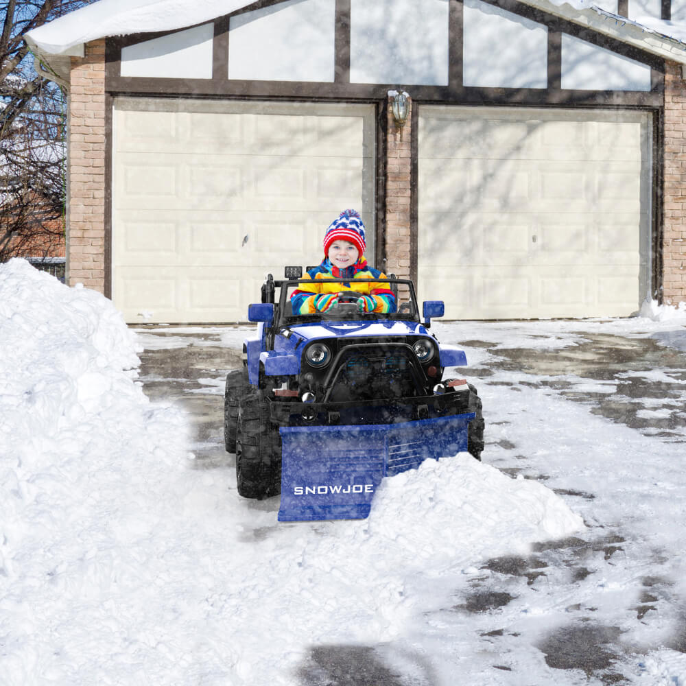Sun Joe 24-V Hot Swap Battery Powered Ride on Truck & Plow w/Parental Remote