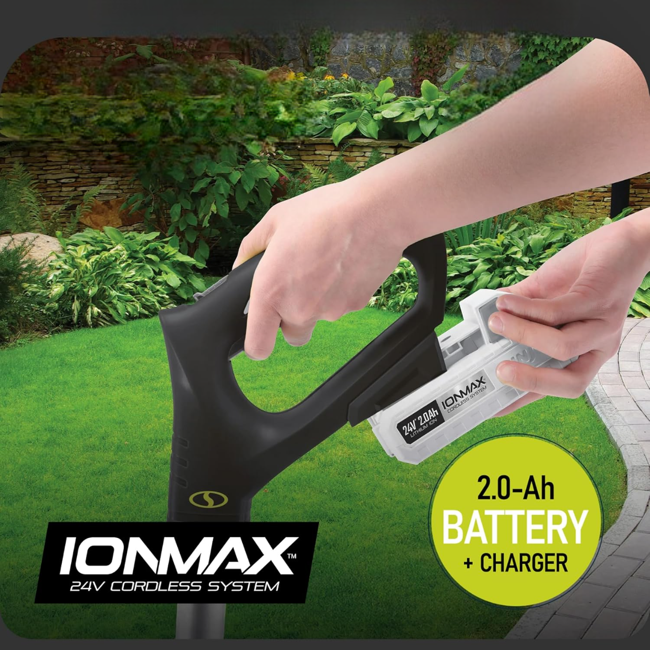 Sun Joe 24-Volt 2.0-Ah Cordless 6-Inch Cutting Swath Cordless Garden Tiller/Cultivator