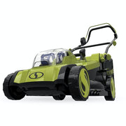 Sun Joe 48V iON 17 In Cordless Mulching Lawn Mower w/Grass Catcher,Batteries & Chrgr