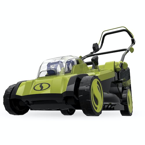 Sun Joe 48V iON 17 In Cordless Mulching Lawn Mower w/Grass Catcher,Batteries & Chrgr
