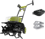 Sun Joe 24V-X2-TLR14 48V Cordless Garden Tiller & Cultivator Kit – Includes 2×2.0Ah Batteries & Dual-Port Charger