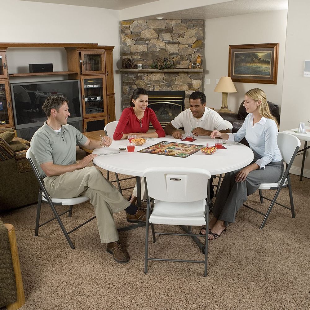 LIFETIME 60-Inch Round Fold-In-Half Table (Commercial)