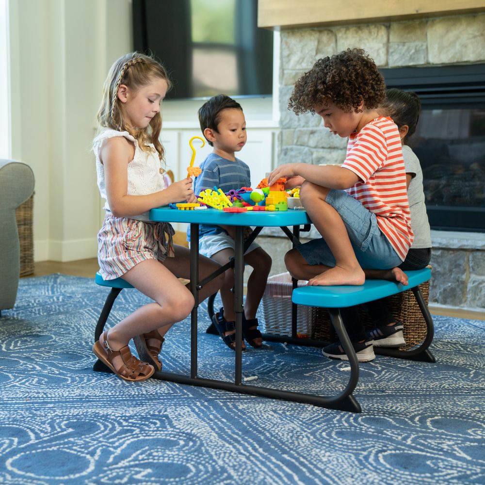 LIFETIME Children's Outdoor Picnic Table in Glacier Blue