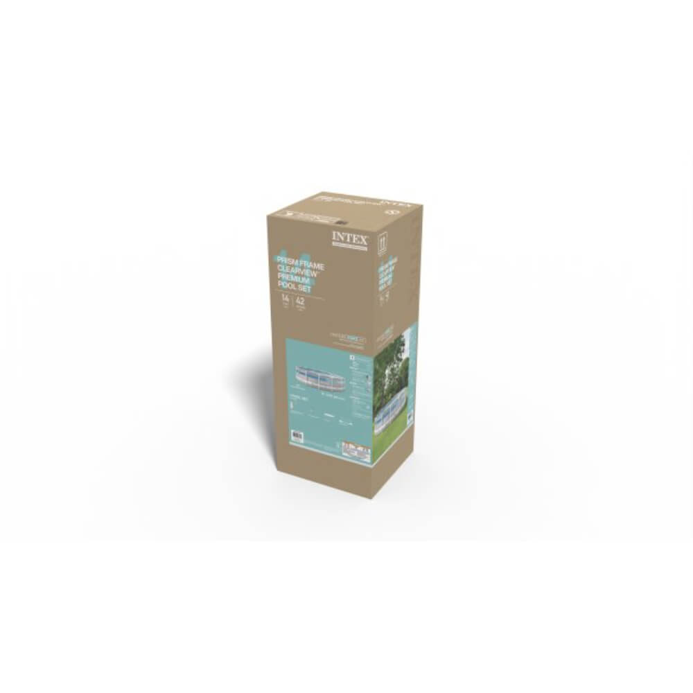 Intex 14Ft X 42In Prism Frame Clearview Premium Pool Set, Age: 6+