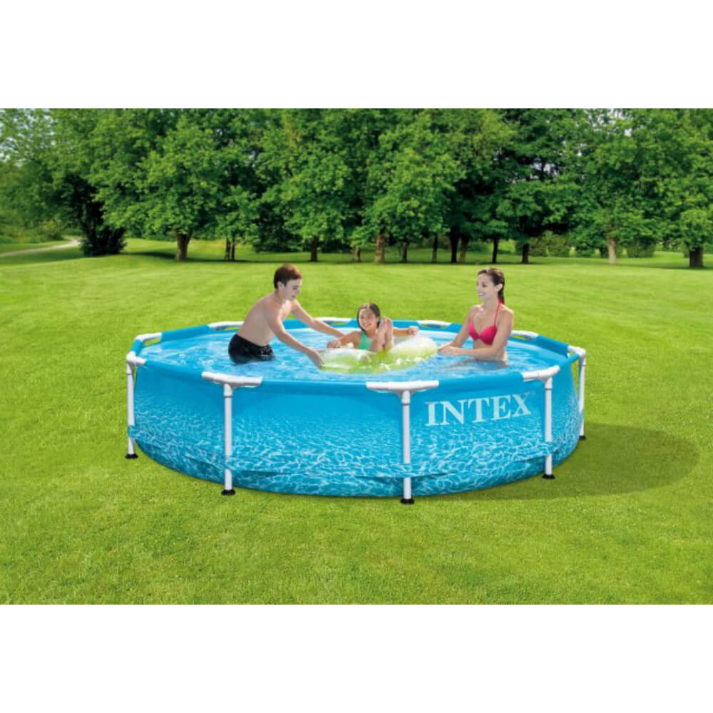 Intex 10Ft X 30In Beachside Metal Frame Pool, Age: 6+