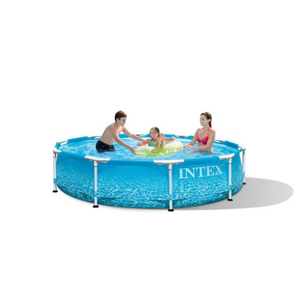 Intex 10Ft X 30In Beachside Metal Frame Pool Set, Age: 6+