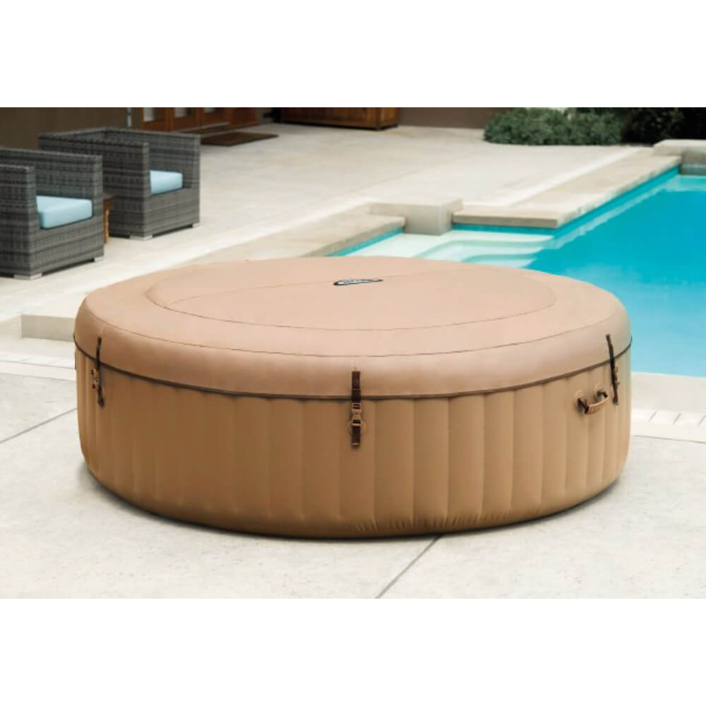 Intex 6-Person Sahara Tan Round Bubble Spa Set, Age: 6+