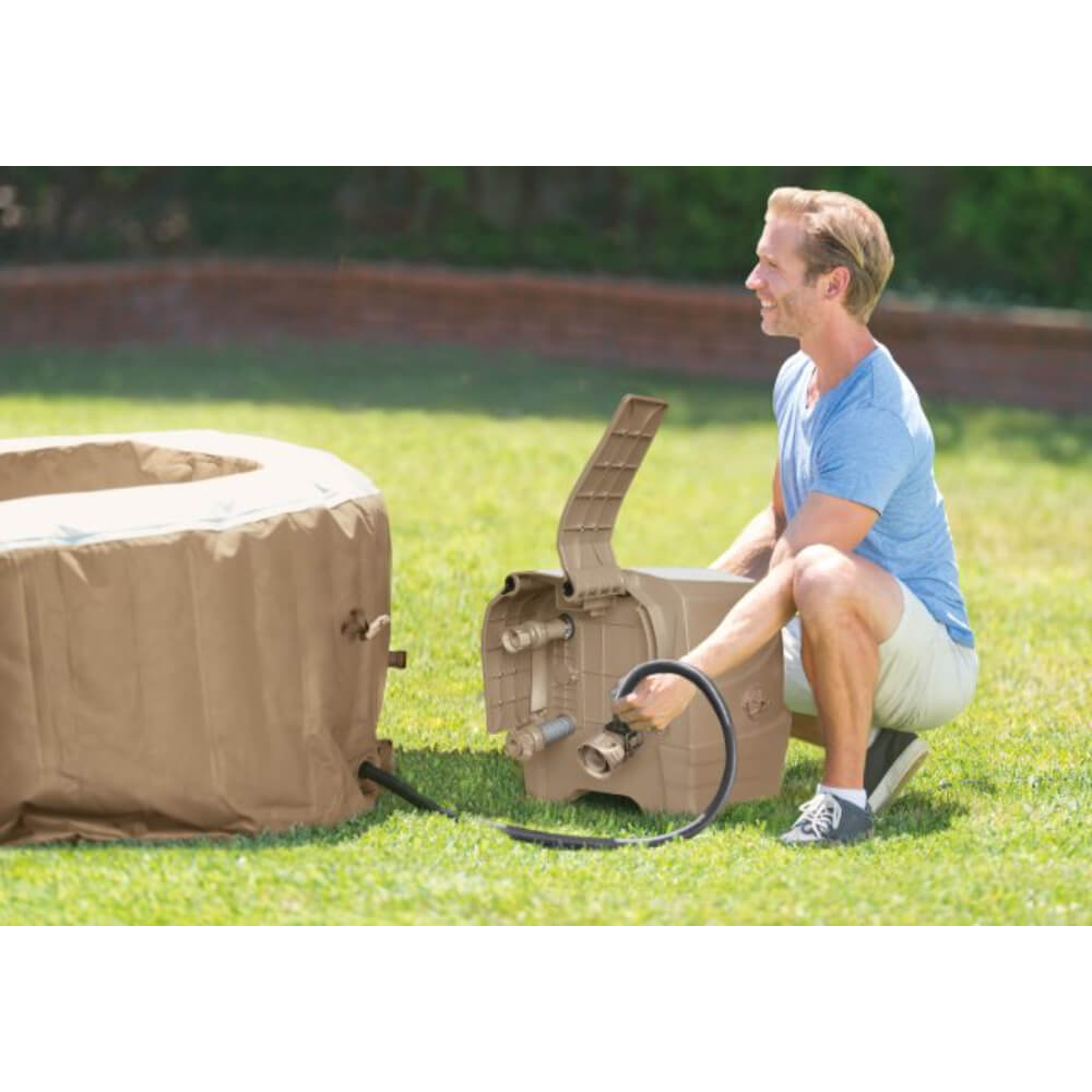 Intex 6-Person Sahara Tan Round Bubble Spa Set, Age: 6+
