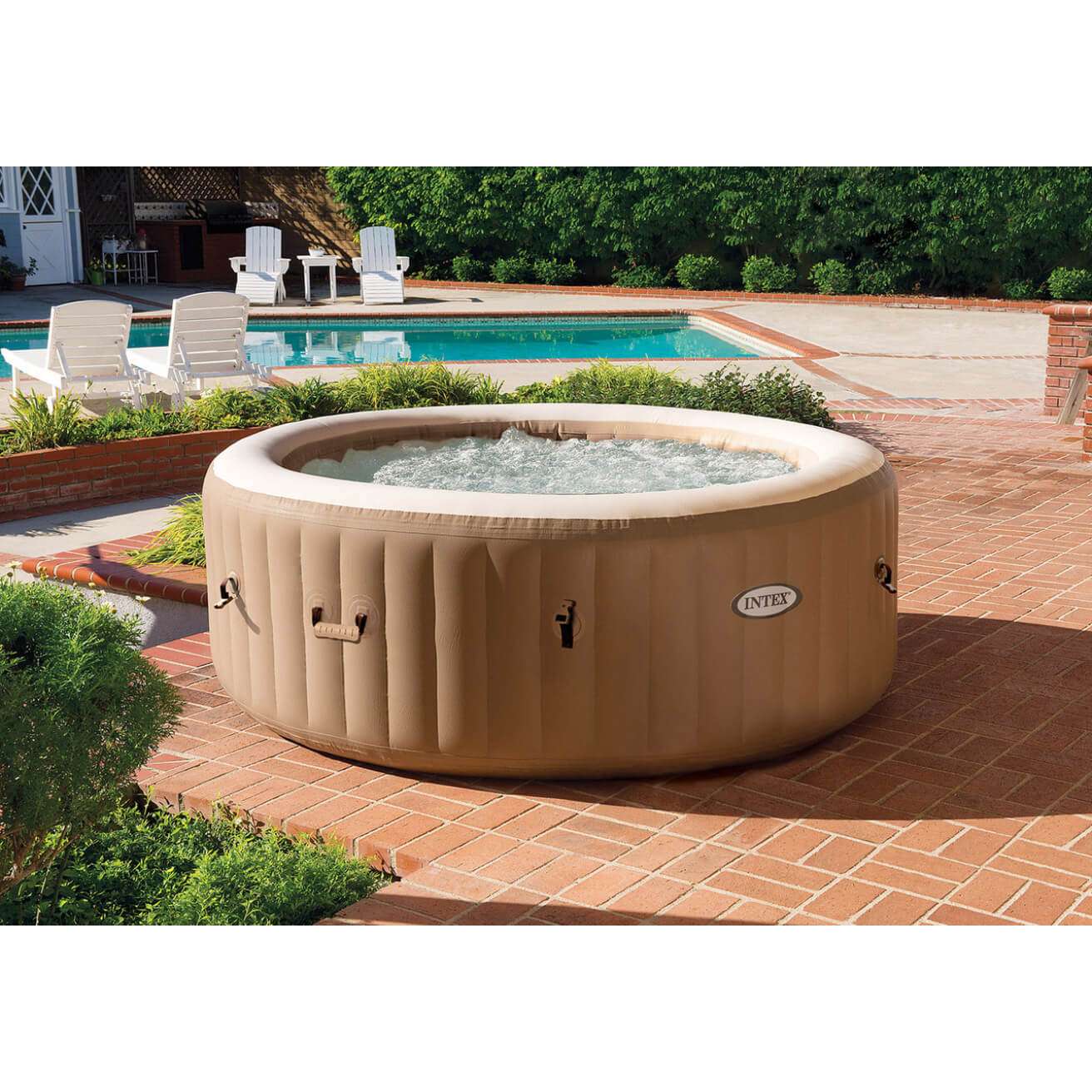 Intex 77IN X 28IN PureSpa Bubble Massage Inflatable Hot Tub