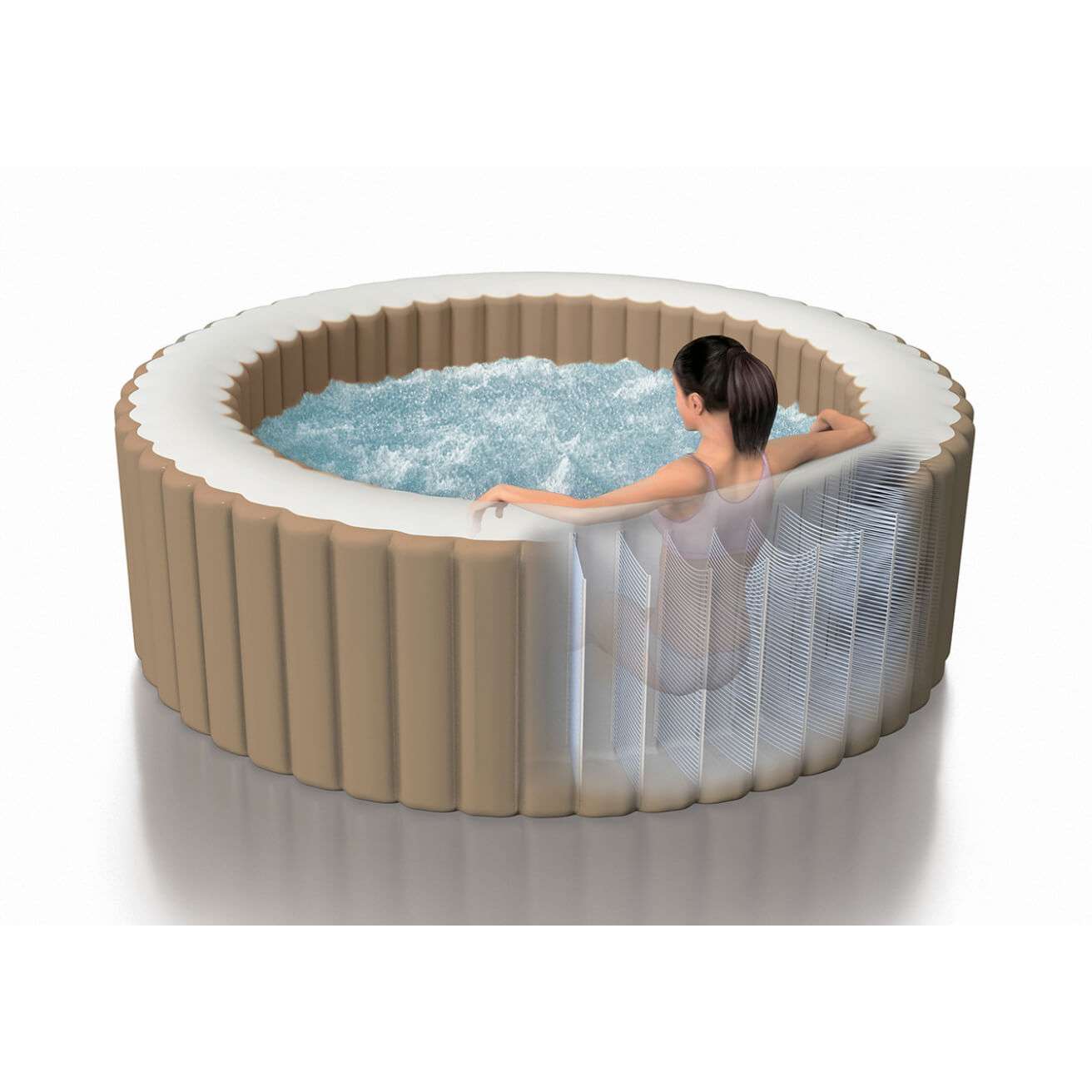 Intex 77IN X 28IN PureSpa Bubble Massage Inflatable Hot Tub