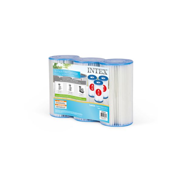 Intex Type A Pool Filter Cartridge, 3 Pack