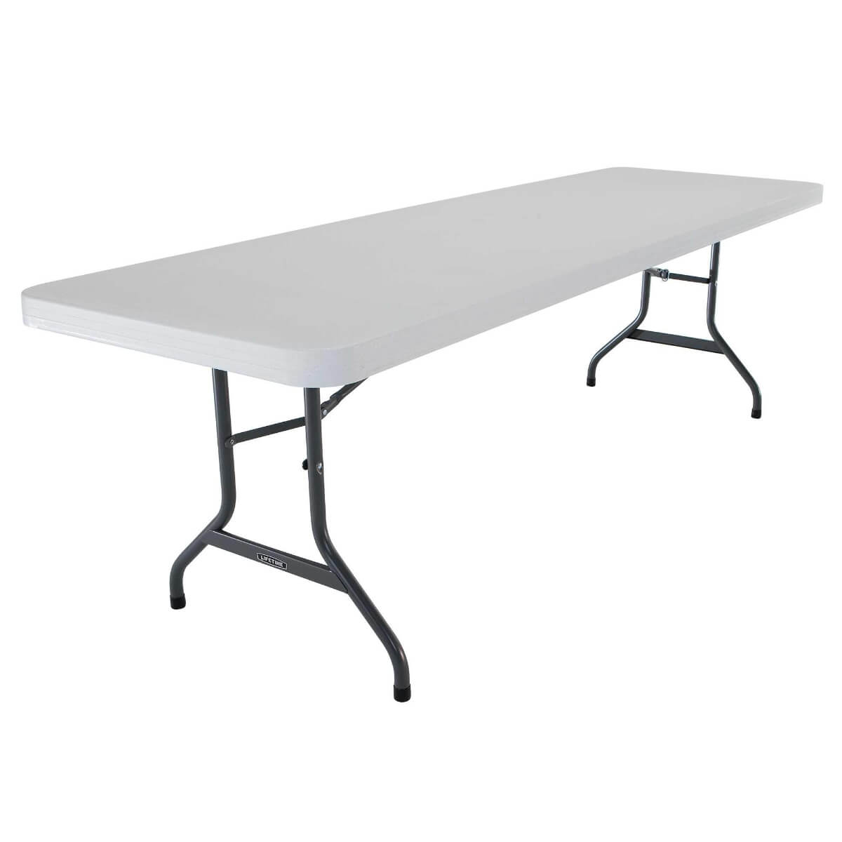 Lifetime Rectangle Commercial 8' Folding Table, White Granite Gray - Single