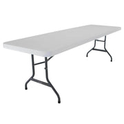 Lifetime Rectangle Commercial 8' Folding Table, White Granite Gray - Single