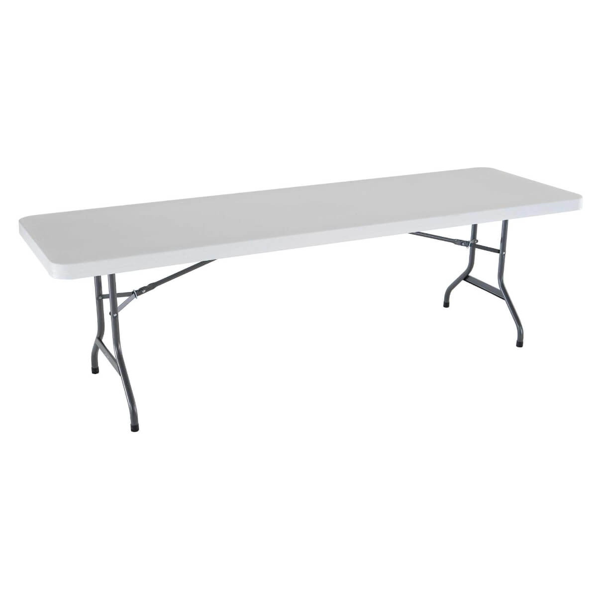 Lifetime Rectangle Commercial 8' Folding Table, White Granite Gray - Single