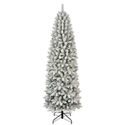 Puleo 7.5ft Pre-lit Slim Frosted Birmingham Fir Tree