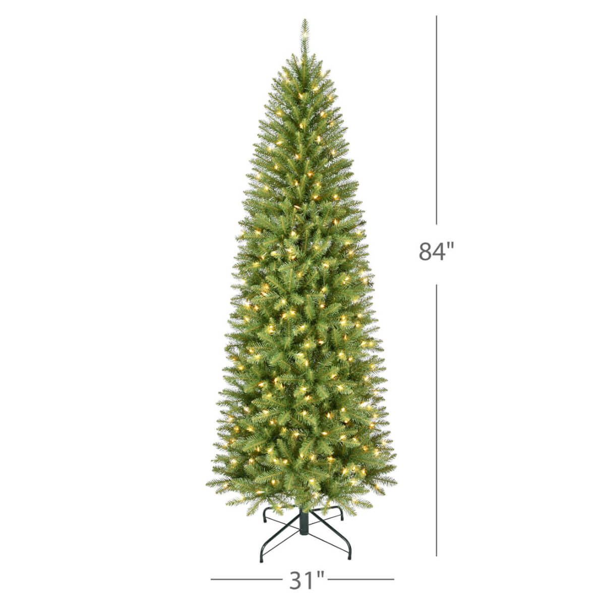 Puleo 7ft Pre-lit Slim Keyport Spruce Tree