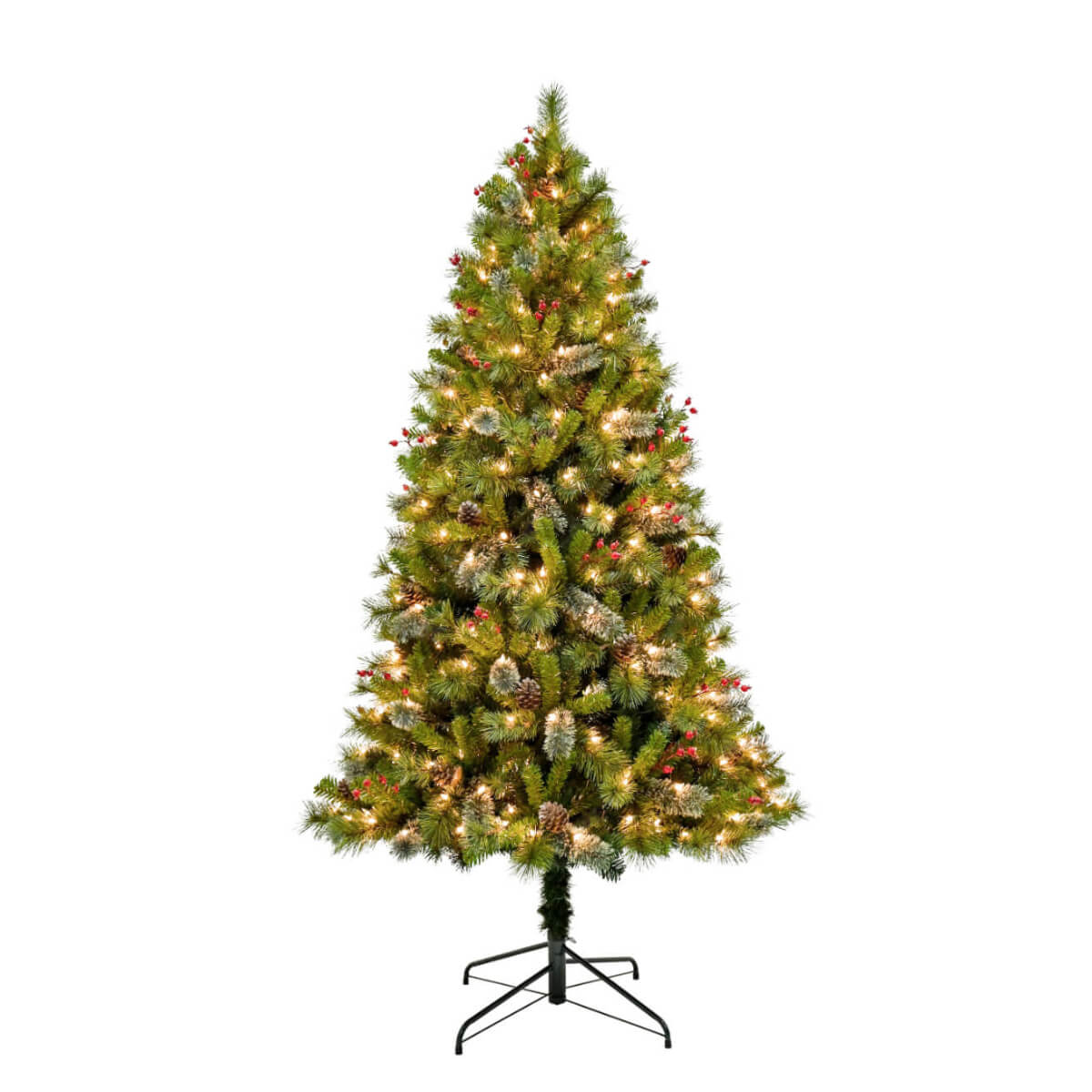 Puleo 7ft Pre-lit Mountain Pine Tree