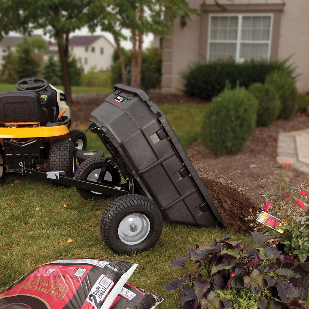 Ohio Steel 15 Cubic Feet Poly Swivel Hybrid Tractor/ATV/UTV Cart, 1250 lb capacity