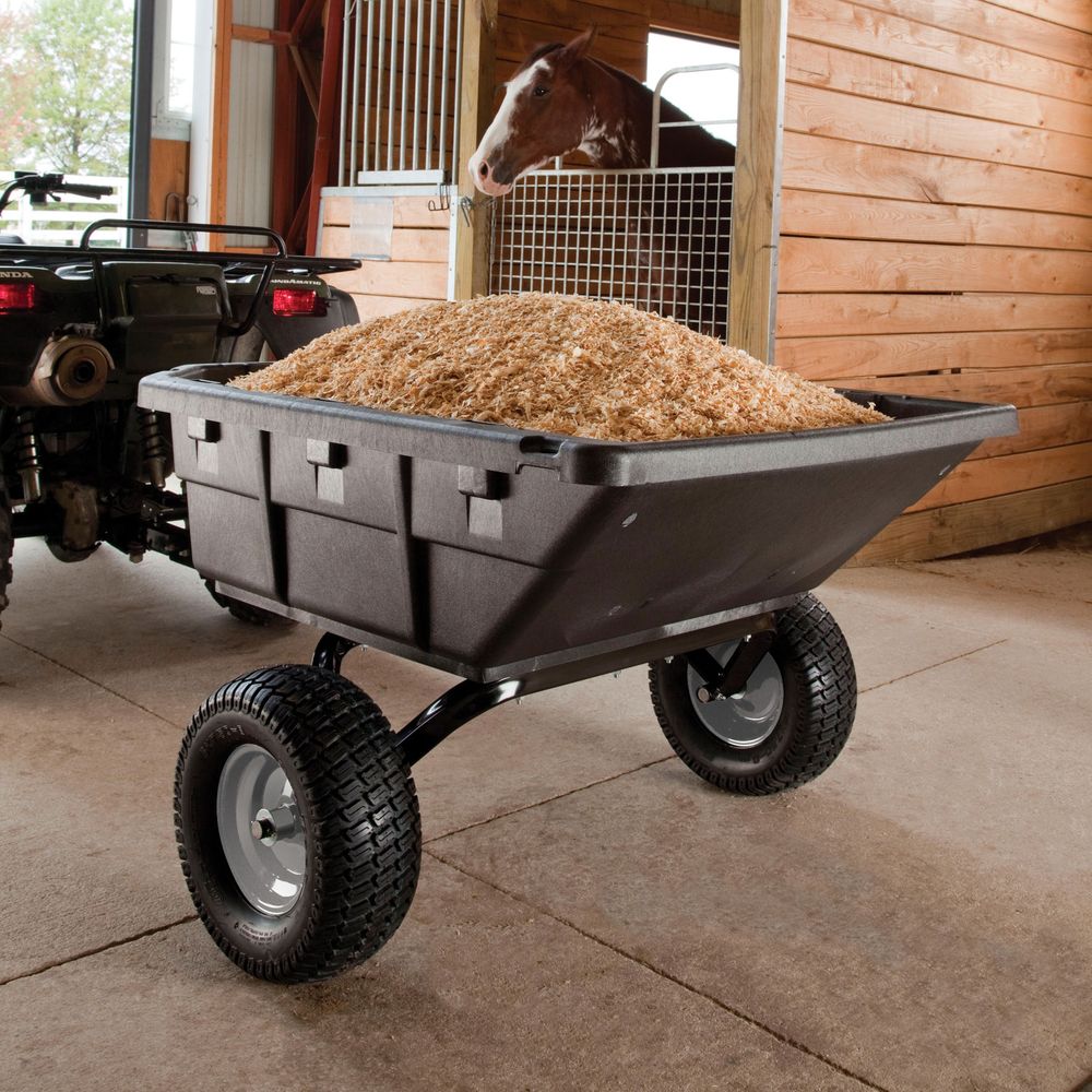 Ohio Steel 15 Cubic Feet Poly Swivel Hybrid Tractor/ATV/UTV Cart, 1250 lb capacity
