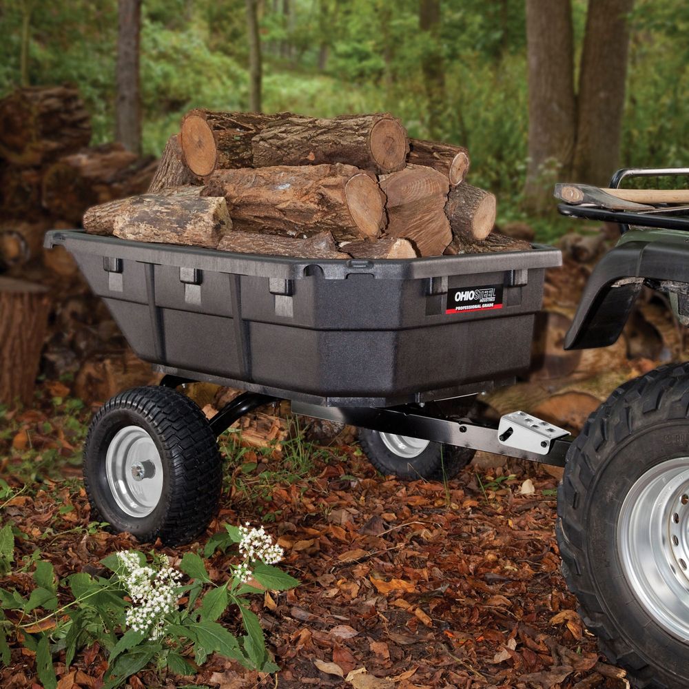 Ohio Steel 15 Cubic Feet Poly Swivel Hybrid Tractor/ATV/UTV Cart, 1250 lb capacity