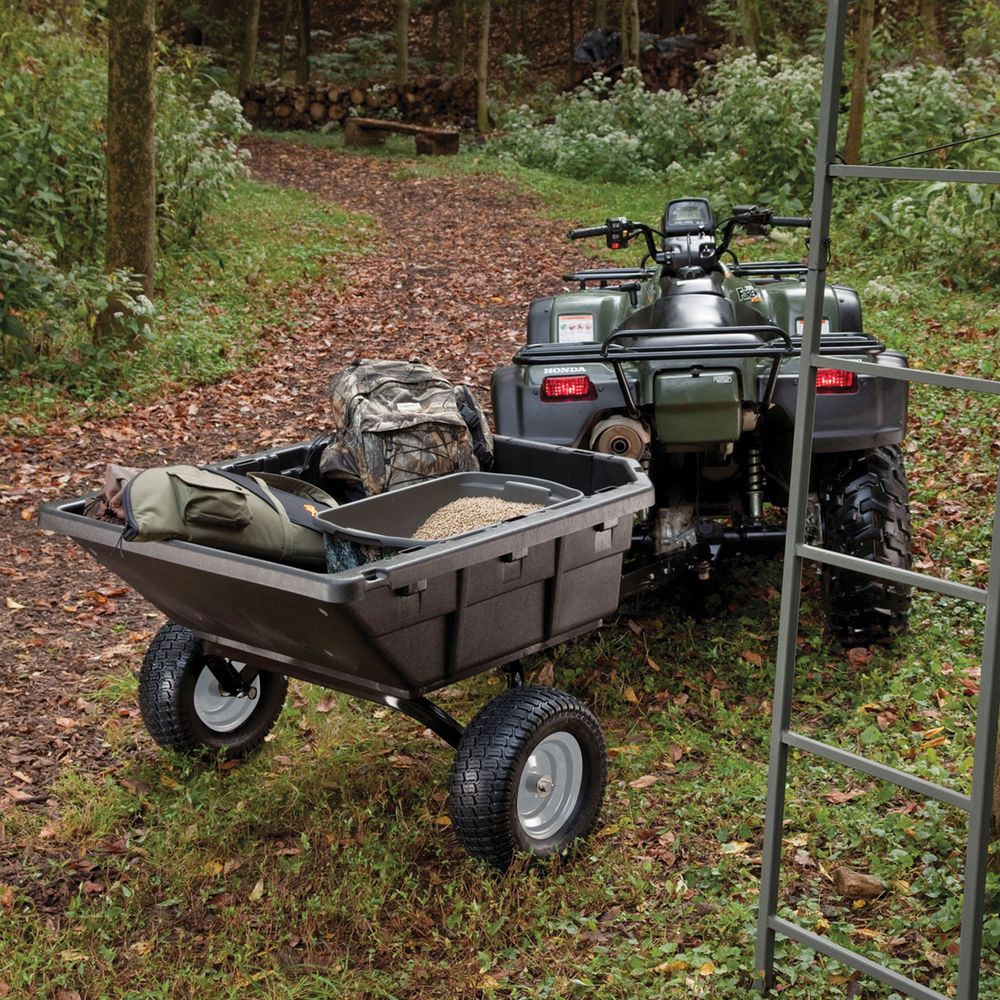 Ohio Steel 15 Cubic Feet Poly Swivel Hybrid Tractor/ATV/UTV Cart, 1250 lb capacity