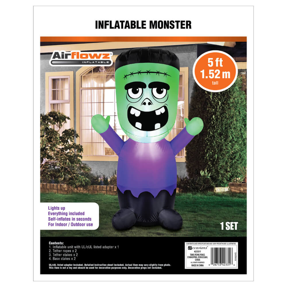 Occasions Halloween 5 Foot Inflatable Baby Frankenstein Monster