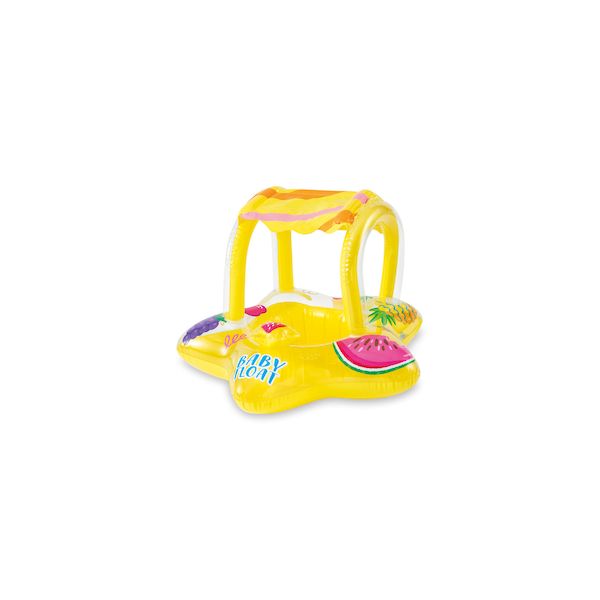 Intex Yellow Kiddie Inflatable Pool Float with Sunshade