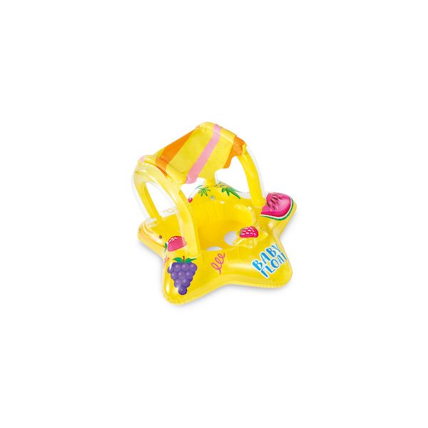 Intex Yellow Kiddie Inflatable Pool Float with Sunshade