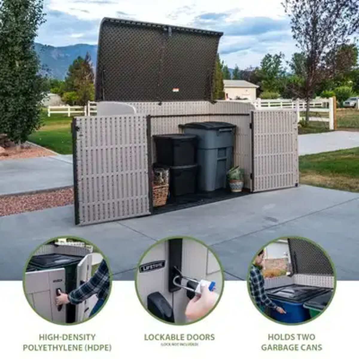 Lifetime Horizontal Storage Shed (75 Cubic Feet)