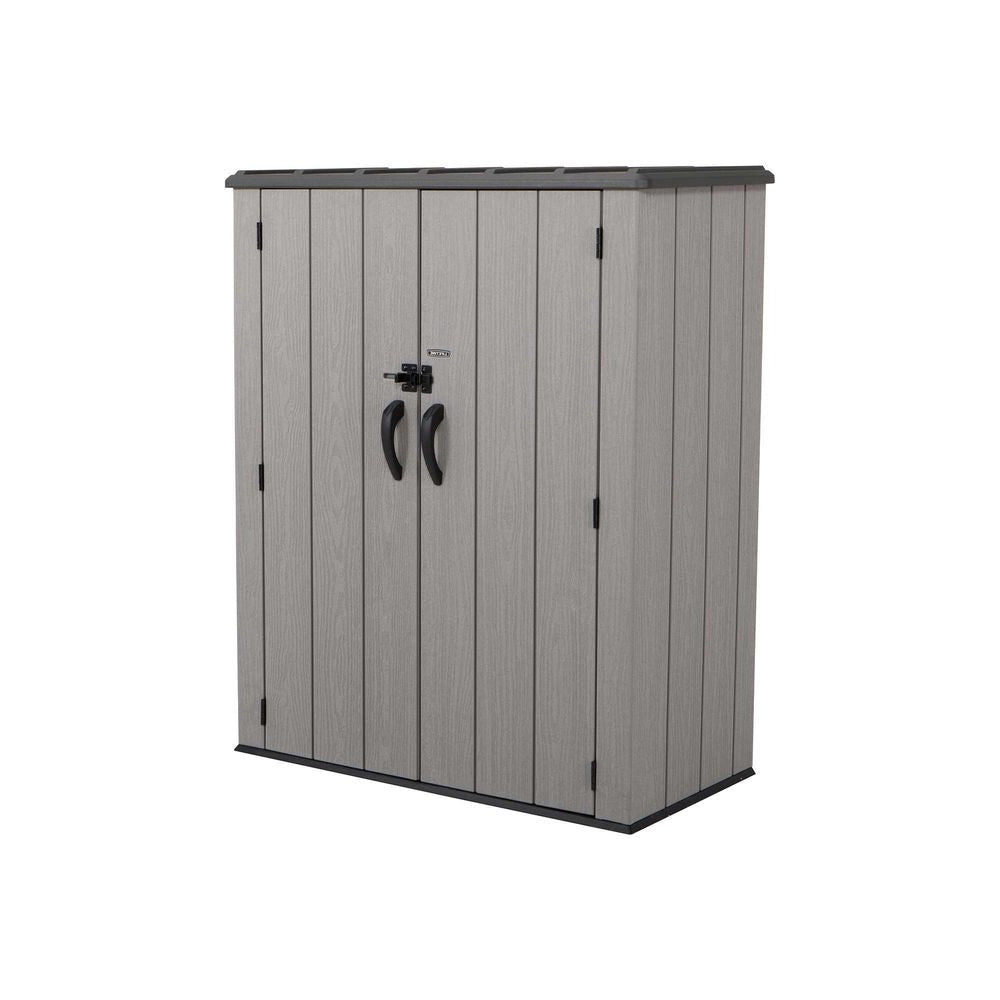 LIFETIME 53 Cubic ft Vertical Storage Shed With Rough Cut Finish