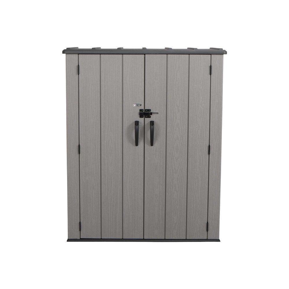 LIFETIME 53 Cubic ft Vertical Storage Shed With Rough Cut Finish