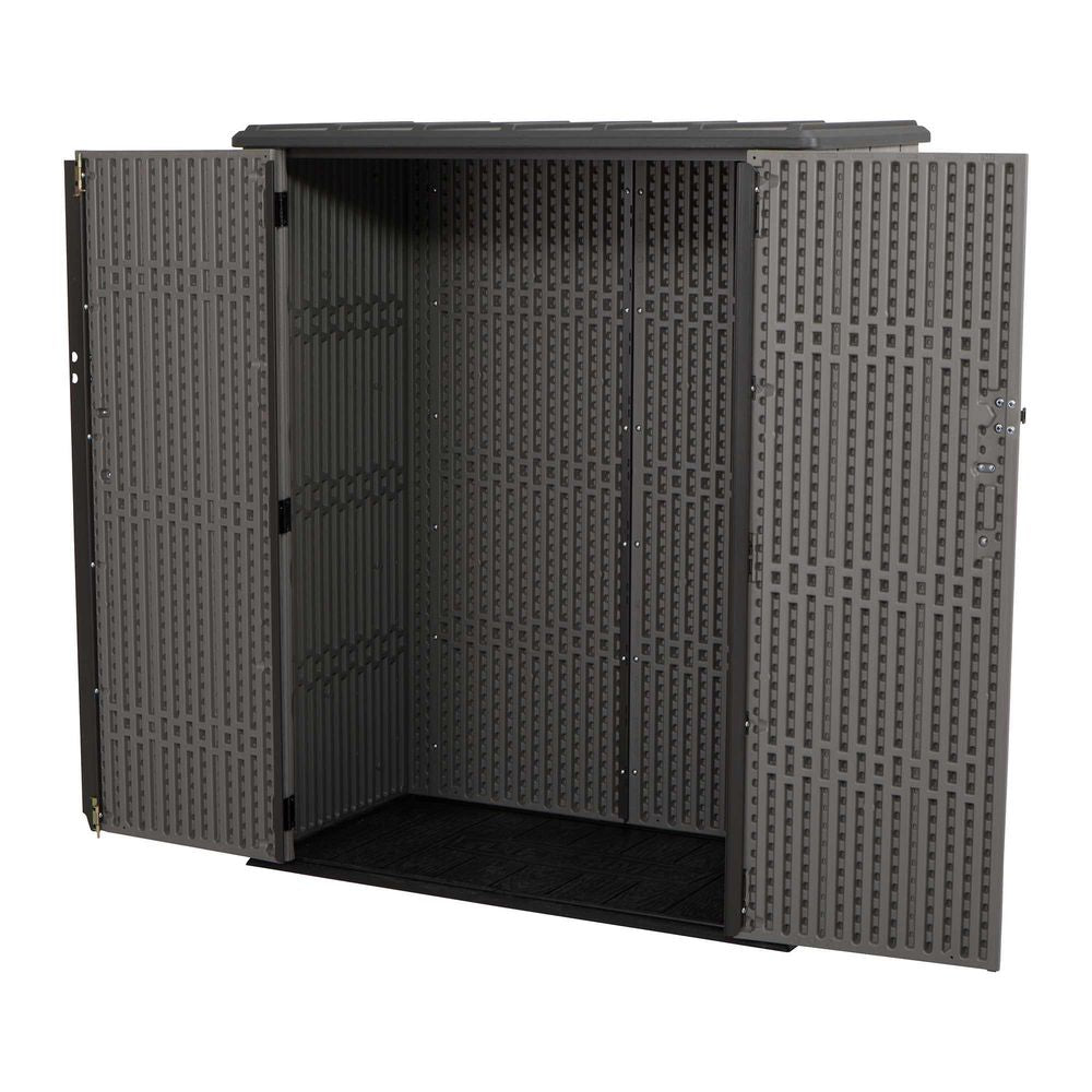 LIFETIME 53 Cubic ft Vertical Storage Shed With Rough Cut Finish